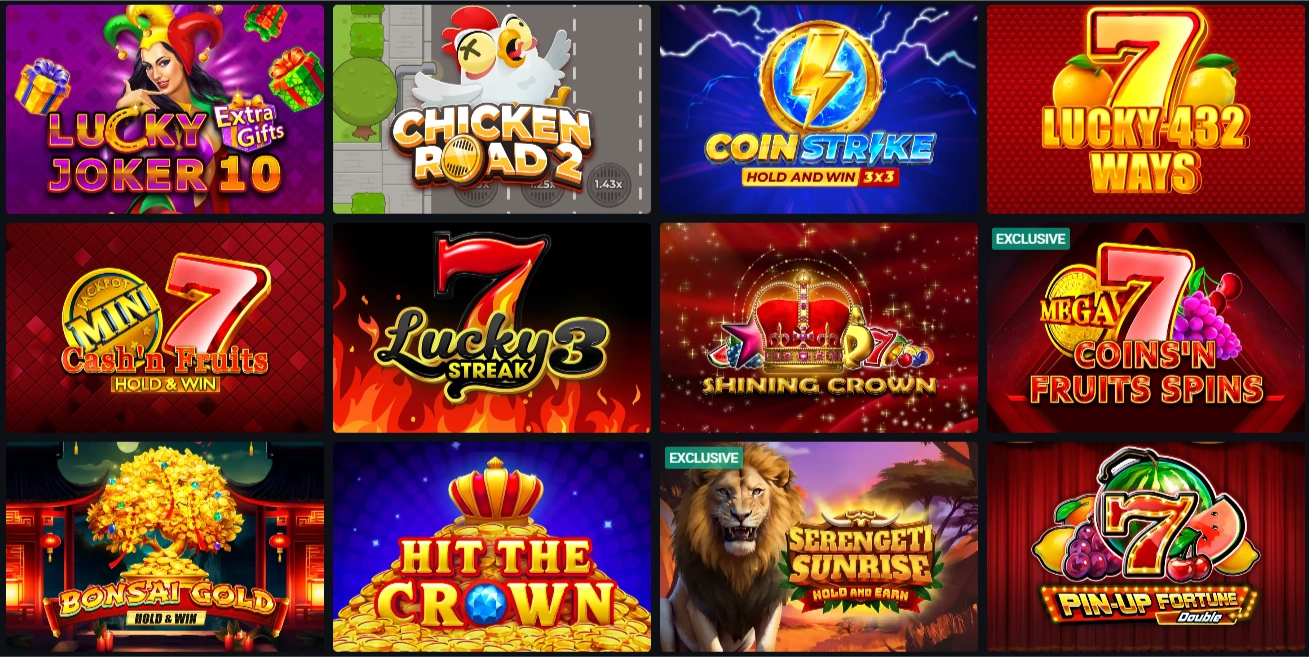 Игры казино Pin-Up